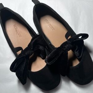 Black Ballet Flats with Bow